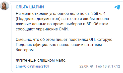 Против жены блогера Шария завели уголовное дело
Против жены блогера Шария завели уголовное дело