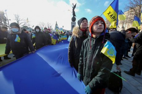 В центре Харькова прошел несколькотысячный "Марш единства"