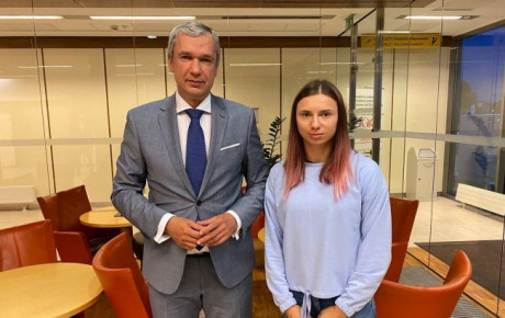 Белорусская спортсменка Тимановская прибыла в Варшаву Белорусская спортсменка Тимановская прибыла в Варшаву