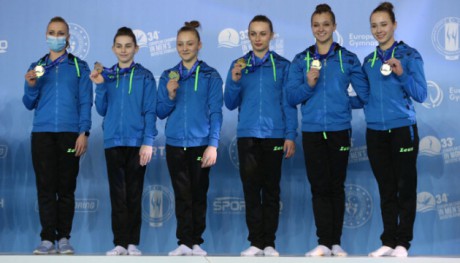Женская сборная юниоров Украины стала чемпионом Европы по спортивной гимнастике Женская сборная юниоров Украины стала чемпионом Европы по спортивной гимнастике
