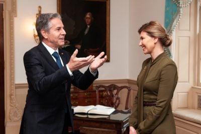 "Моя очередь говорить": первая леди Елена Зеленская обсудила с госсекретарем США нужды Украины
