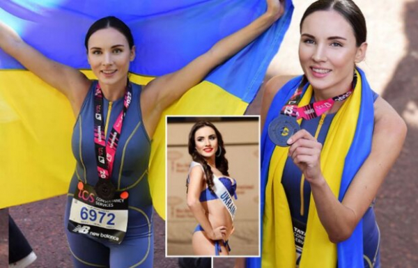 Бывшая Мисс Украина завершила лондонский марафон, закутавшись в желто-синее знамя: "Ответственность за страну и народ" Бывшая Мисс Украина завершила лондонский марафон, закутавшись в желто-синее знамя: "Ответственность за страну и народ"