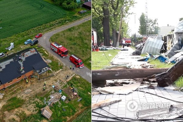 Мощнейший ураган в Польше разрушил более 20 домов: фото и видео торнадо
Мощнейший ураган в Польше разрушил более 20 домов: фото и видео торнадо