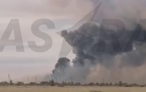Появилось видео горящего аэродрома в России Появилось видео горящего аэродрома в России