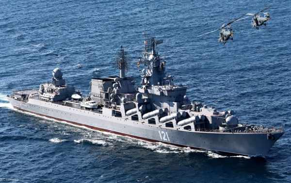Российский крейсер провел стрельбы в Черном море Российский крейсер провел стрельбы в Черном море