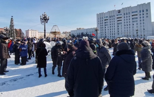 В России начались митинги в поддержку Навального В России начались митинги в поддержку Навального