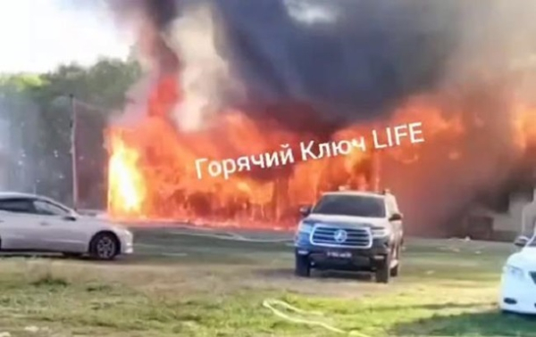 В России вспыхнула база ЧВК Вагнер - соцсети В России вспыхнула база ЧВК Вагнер - соцсети