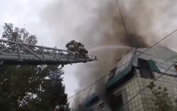 В российском Курске пылала обувная фабрика