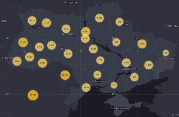 В Украине за сутки выявили 1433 новых случая инфицирования коронавирусом
В Украине за сутки выявили 1433 новых случая инфицирования коронавирусом