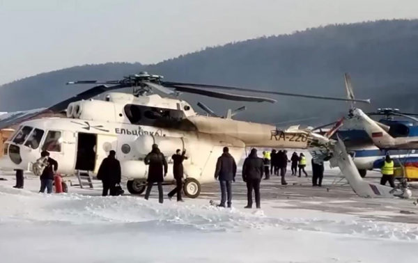 Вертолет Ми-8 разбил хвост о здание аэропорта Вертолет Ми-8 разбил хвост о здание аэропорта